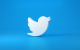 uccellino simbolo Twitter bianco su sfondo azzurro