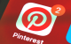 simbolo Pinterest su sfondo rosso
